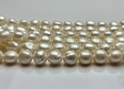10x11-12 mm AA Natural White Potato Nugget Freshwater Pearl Beads Genuine Natural White Smooth Freshwater Pearl Nuggets 36 Beads #P2044