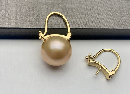 One Pair 925 Sterling Silver/Gold Simple Earring Hoops Genuine 925 Sterling Silver Loop Earring Mount Finding For Half Drilled Pearl #10098