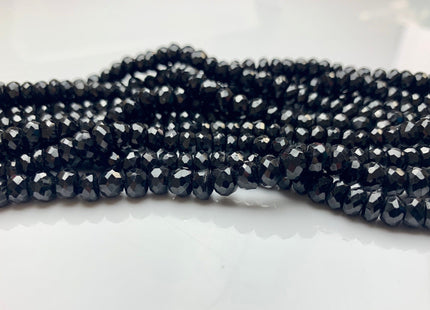 6mm 7mm 8mm 10mm AAA Gorgeous 100% Natural Black Spinel Faceted Rondelle Gemstone Bead Top Quality Black Spinel Beads 8 Inches Strand # 2482