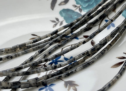 2x4 mm Tube Shape Labradorite Gemstone Beads Genuine Multi Gray Color Labradorite Gemstones Loose Spacer Beads 15.5 Inches Strand #3932