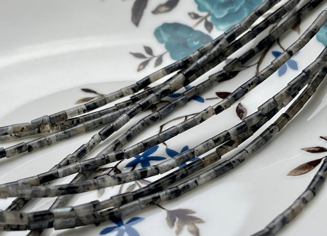 2x4 mm Tube Shape Labradorite Gemstone Beads Genuine Multi Gray Color Labradorite Gemstones Loose Spacer Beads 15.5 Inches Strand #3932