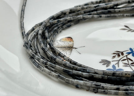 2x4 mm Tube Shape Labradorite Gemstone Beads Genuine Multi Gray Color Labradorite Gemstones Loose Spacer Beads 15.5 Inches Strand #3932