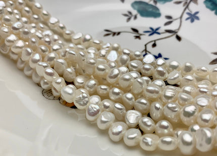 WHOLESALE 6-7 mm AAA Freshwater Pearl Nugget Freshwater Pearl Beads Genuine Natural White High Luster Pearls #1351