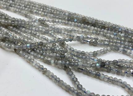 2x3.5 mm Natural Color Faceted Rondelle Labradorite Gemstone Beads Genuine Natural Labradorite Gemstone Loose Beads 15.5 Inches Strand #2456