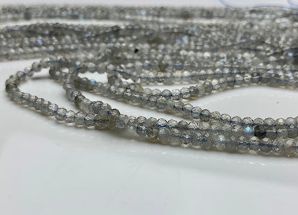 2x3.5 mm Natural Color Faceted Rondelle Labradorite Gemstone Beads Genuine Natural Labradorite Gemstone Loose Beads 15.5 Inches Strand #2456