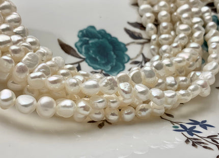 WHOLESALE 6-7 mm AAA Freshwater Pearl Nugget Freshwater Pearl Beads Genuine Natural White High Luster Pearls #1351