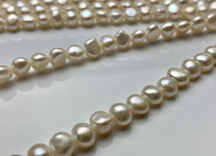 WHOLESALE 6-7 mm AAA Freshwater Pearl Nugget Freshwater Pearl Beads Genuine Natural White High Luster Pearls #1351