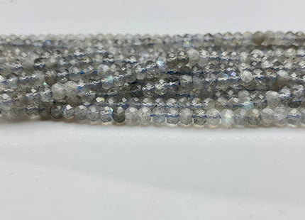 2x3.5 mm Natural Color Faceted Rondelle Labradorite Gemstone Beads Genuine Natural Labradorite Gemstone Loose Beads 15.5 Inches Strand #2456