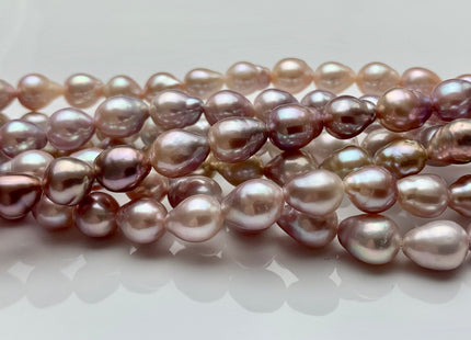 7x8.5 mm AAAA Natural Pink/Mauve/Gray High Luster Baby Edison Baroque Freshwater Pearls Beads Genuine Quality Tear Drop Edison Pearl #P1667