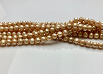 4.5-5 mm AA Champagne Color Potato Freshwater Pearl Beads Genuine High Luster Champagne Freshwater Pearl #1908