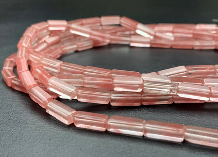 4-5x13 mm Cuboid Tube Shape Watermelon Color Agate Gemstone Beads Pink Agate Loose Beads 15.5 Inches Strand #2968