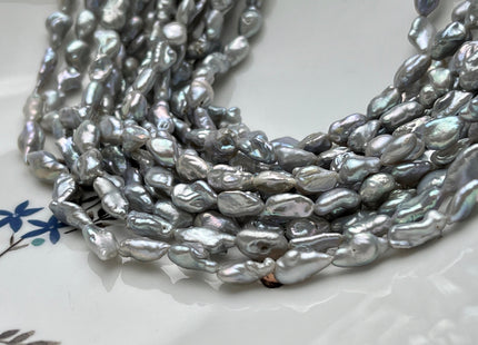 5-6x8-15 mm AAA Gray Color Keshi Nugget Freshwater Pearl Beads Very Rare Genuine Freshwater High Luster Tiny Keshi Rice Nugget Pearls #P1888