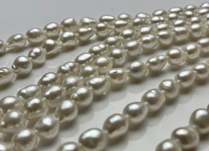 8x10-11 mm AAA Natural White High Luster Tear Drop Edison Baroque Freshwater Pearls Beads Genuine Freshwater Edison Pearls #P2117