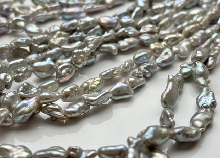5-6x8-15 mm AAA Gray Color Keshi Nugget Freshwater Pearl Beads Very Rare Genuine Freshwater High Luster Tiny Keshi Rice Nugget Pearls #P1888