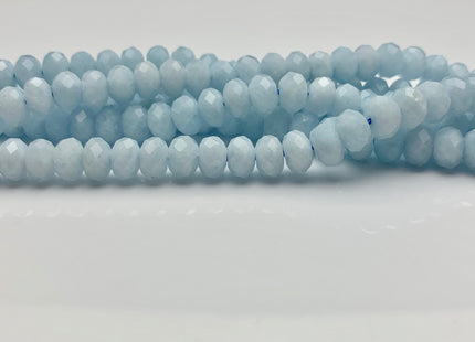 5x8 mm AAA Natural Color Faceted Rondelle Aquamarine Gemstone Beads Natural Blue Micro Faceted Rondelle Aquamarine Gemstone Beads # 2327