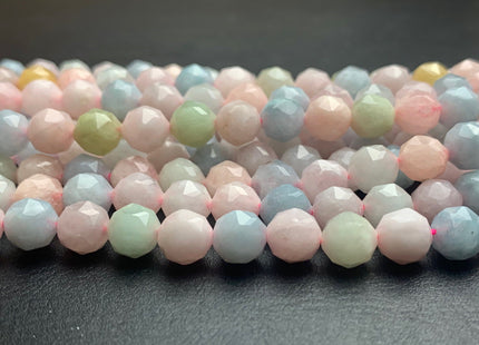 8 mm AAA Natural Faceted Star Cut Morganite Gemstone Bead Genuine Faceted Morganite Aquamarine Gemstone Loose Bead 8 Inches Strand #3085