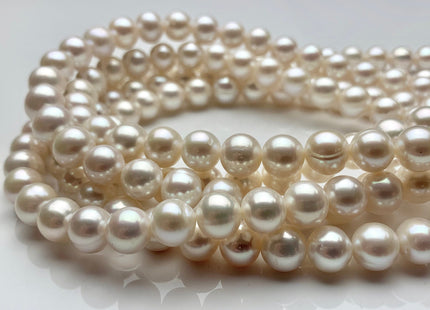 10 mm AAA Natural White Round Freshwater Pearls Genuine High Luster Natural Lustrous Cultured Freshwater Pearls 40-42 Pieces #P1326