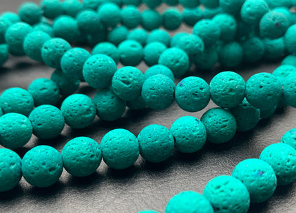 6mm 8mm 10mm Lava Round Beads Dark Green Color Organic Volcanic Rock Stone Beads 15.5 Inches Strand #2896