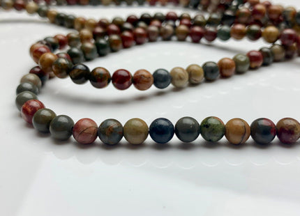 4mm 6mm 8mm 10mm AAA Smooth Round Natural Red Creek Jasper Gemstone Beads Multi Red Green Brown Color Jasper Loose Beads #2297