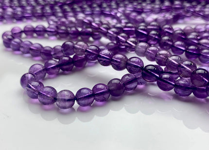 BEST DEAL 6 mm AAA Top Quality Smooth Round Amethyst Gemstone Bead February Birthstone Beads Natural Darker Purple Amethyst #2562