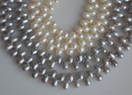 6x6-7mm Drop Shape & 8-10x6mm Oval Shape Top Drilled Freshwater Pearl Beads Dancing Genuine Cultured Freshwater Pearls #757