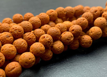 6mm 8mm 10mm Lava Round Beads Brown Color Organic Volcanic Rock Stone Beads 15.5 Inches Strand #2892