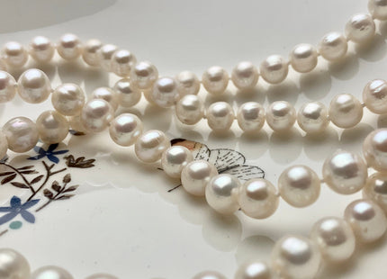 16/18/20/24 Inches Hand Knotted 8-9mm AA Potato Pearl Necklace Natural White Freshwater Pearl Necklace With Adjustable Silver Clasp #P1174