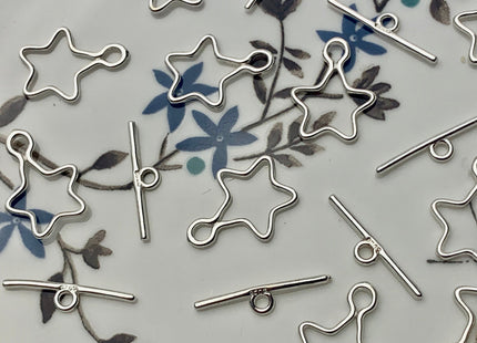 11x15 mm 925 Sterling Silver Toggle Clasp Genuine 925 Sterling Silver Toggle Findings With Star Shape Design DIY Jewelry #10172