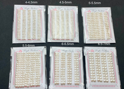 AAAA One Pair 4-7 mm Top Quality High Luster Round Button Half Drilled Freshwater Pearls Genuine Natural White Freshwater Pearls #1620