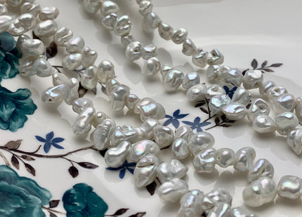 5x7 mm 5x9 mm Grade B Natural Silver White Keshi Freshwater Pearl Beads Rare Top Drilled Genuine Silver White Keshi Freshwater Pearls #P1535
