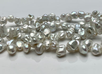 5x7 mm 5x9 mm Grade B Natural Silver White Keshi Freshwater Pearl Beads Rare Top Drilled Genuine Silver White Keshi Freshwater Pearls #P1535