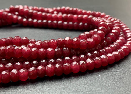 BEST DEAL 4x6 mm Faceted Rondelle Dark Mahogany Color Agate Gemstone Beads Genuine Agate Gemstone Loose Beads 14 Inches Strand #2769
