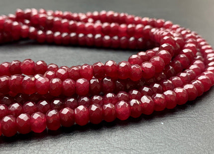 BEST DEAL 4x6 mm Faceted Rondelle Dark Mahogany Color Agate Gemstone Beads Genuine Agate Gemstone Loose Beads 14 Inches Strand #2769