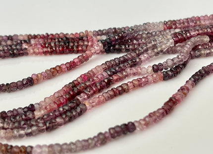 3-3.5 mm Natural Shaded Multi Color Spinel Gemstone Beads Faceted Rondelle Shape Genuine Pink Purple Gemstone Bead 13 Inches Strand #4165