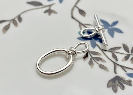 10x20 mm 925 Sterling Silver Toggle Oval Clasp Genuine 925 Sterling Silver Toggle Findings With Oval Shape Design DIY Jewelry #10115