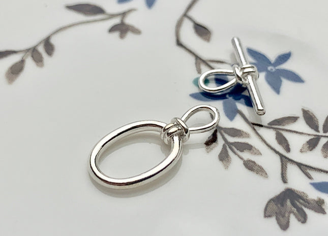 10x20 mm 925 Sterling Silver Toggle Oval Clasp Genuine 925 Sterling Silver Toggle Findings With Oval Shape Design DIY Jewelry #10115