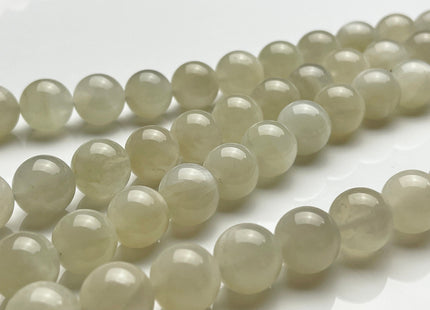 12 mm AAA Smooth Round White Color Natural Moonstone Gemstone Beads Genuine Natural White Moonstone High Polished Gemstone Beads #4033