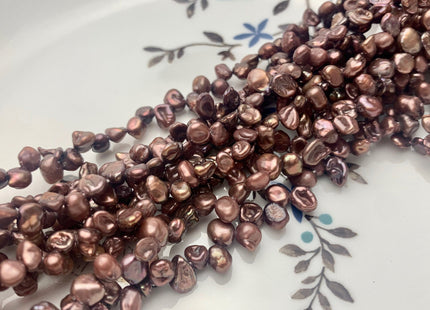 3x5 mm Dark Brown Color Tiny Small Keshi Freshwater Pearl Beads Center Drilled Keshi Pearls Genuine Freshwater Tiny Keshi Pearls #P1652