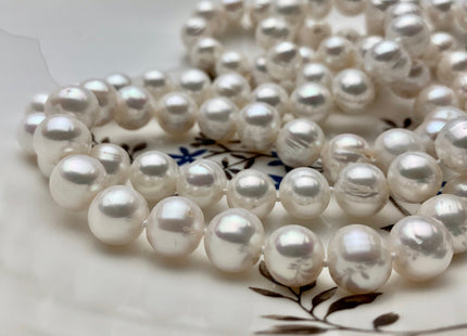 18/20/22/24/26/28 Inches Hand Knotted 10mm AA Freshwater Potato Pearl Necklace W/Silver Clasp #P1110