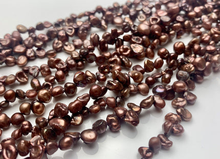 3x5 mm Dark Brown Color Tiny Small Keshi Freshwater Pearl Beads Center Drilled Keshi Pearls Genuine Freshwater Tiny Keshi Pearls #P1652