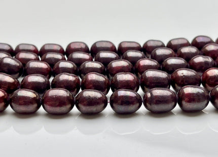 10x12 mm Dark Burgundy Color Freshwater Rice/Oval Pearls, Genuine Burgundy Rice/Oval Freshwater Pearls #1308