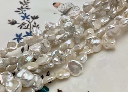 8-12 mm AAA Natural White Keshi Freshwater Pearls Top Drilled Keshi Pearl Beads High Luster Top Quality Cornflake Keshi Pearls #1492