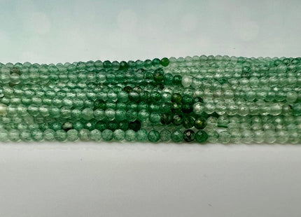 2.5 mm AAA Faceted Round Tiny Green Strawberry Quartz Gemstone Beads Genuine Natural Pink Loose Beads 15.5 Inches Strand #4208