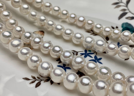 9 mm AAA Extra Shiny Natural White Round Freshwater Pearl Beads Genuine Natural White High Luster Freshwater Pearls #1789