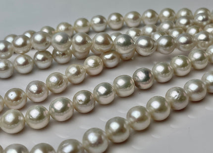 7mm 8.5mm AAA Natural White High Luster Baby Edison Baroque Freshwater Pearls Beads Genuine Freshwater Edison Pearls #1376