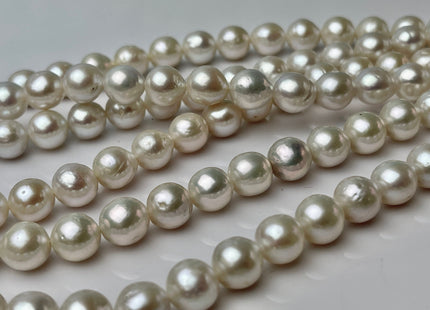 7mm 8.5mm AAA Natural White High Luster Baby Edison Baroque Freshwater Pearls Beads Genuine Freshwater Edison Pearls #1376