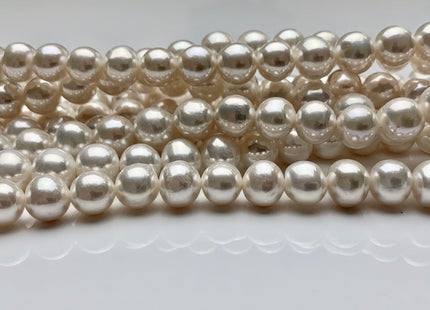 9 mm AAA Extra Shiny Natural White Round Freshwater Pearl Beads Genuine Natural White High Luster Freshwater Pearls #1789