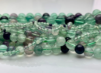 4 mm 6 mm 8 mm 10 mm 12 mm Smooth Round Fluorite Gemstone Beads Genuine Fluorite Gemstone Loose Beads 15.5 Inches Strand #2977