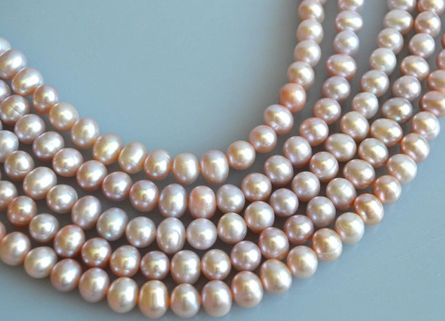 9-10 mm AA Natural Pink Potato Freshwater Pearl Beads, Genuine Pearl Beads, High Luster Pink Freshwater Pearls, Natural Pearl #89