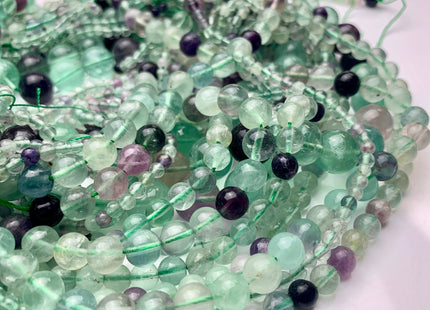 4 mm 6 mm 8 mm 10 mm 12 mm Smooth Round Fluorite Gemstone Beads Genuine Fluorite Gemstone Loose Beads 15.5 Inches Strand #2977